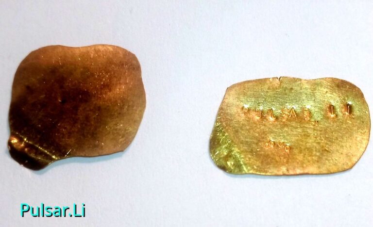 Gepresste Goldplättchen Elektroden