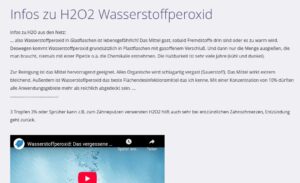 Infos zu Wasserstoffperoxid