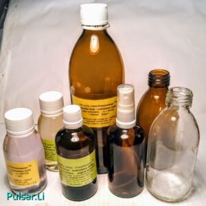 Pulsar Kolloide in Glasflaschen